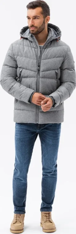 Ombre Herren Winterjacke Mit Kapuze Isoliert Jacke Herbst/ Winter Grau S-XXL C552 -DIDRIKSONS Verkäufe d045aeaadc6f471a42b0a9a78bc8fd23