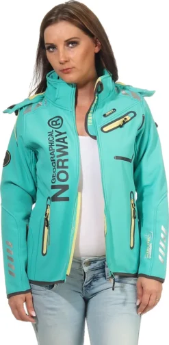 Geographical Norway Damen Softshell Jacke Model: G-ROSE, Farbe: Lagoon/Yellow, Größe: XXL -DIDRIKSONS Verkäufe d37cb174a21744c62abf0a0d3d93041d