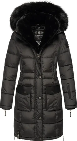 Navahoo Premium Damen Winter Jacke Stepp Mantel Sinja Anthrazit 38 - M