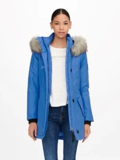 ONLY Damen Winter-Jacke OnlIris Einfarbiger Parka Mantel Fellkapuze Winter, Farbe:Hellblau, Größe:M -DIDRIKSONS Verkäufe d5107a207ecb33fe238ccb31b48308ee