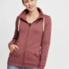 OXMO OXVicky Sweat Zip-Jacke Damen Sweatjacke Hoodie Mit Tubekragen
