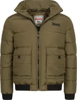 Herren Winterjacke Mit Kapuze Normale Passform TAYPORT Olive/Black XL Lonsdale