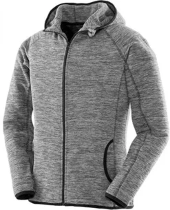 Result Damen Microfleece Hoodi - Anatomisch Geformt - Farbe: Grey/Black - Größe: M