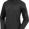 Result Genuine Recycled Damen Softshell-Jacke 2-Lagen Softshell Jacke Printable R901F Schwarz Black M
