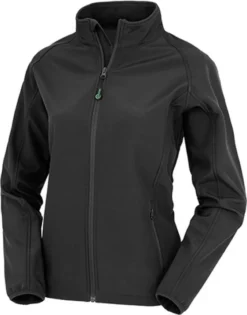 Result Genuine Recycled Damen Softshell-Jacke 2-Lagen Softshell Jacke Printable R901F Schwarz Black M