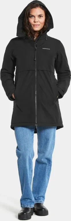 Didriksons Helle Parka 5 Übergangsjacke Damen Black Schwarz 42 -DIDRIKSONS Verkäufe de62aa9637e172f5318e91fc32e30658