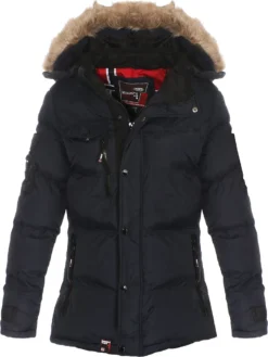 Geographical Norway Damen Jacke Winterjacke Bonapart, Schwarz, Größe L