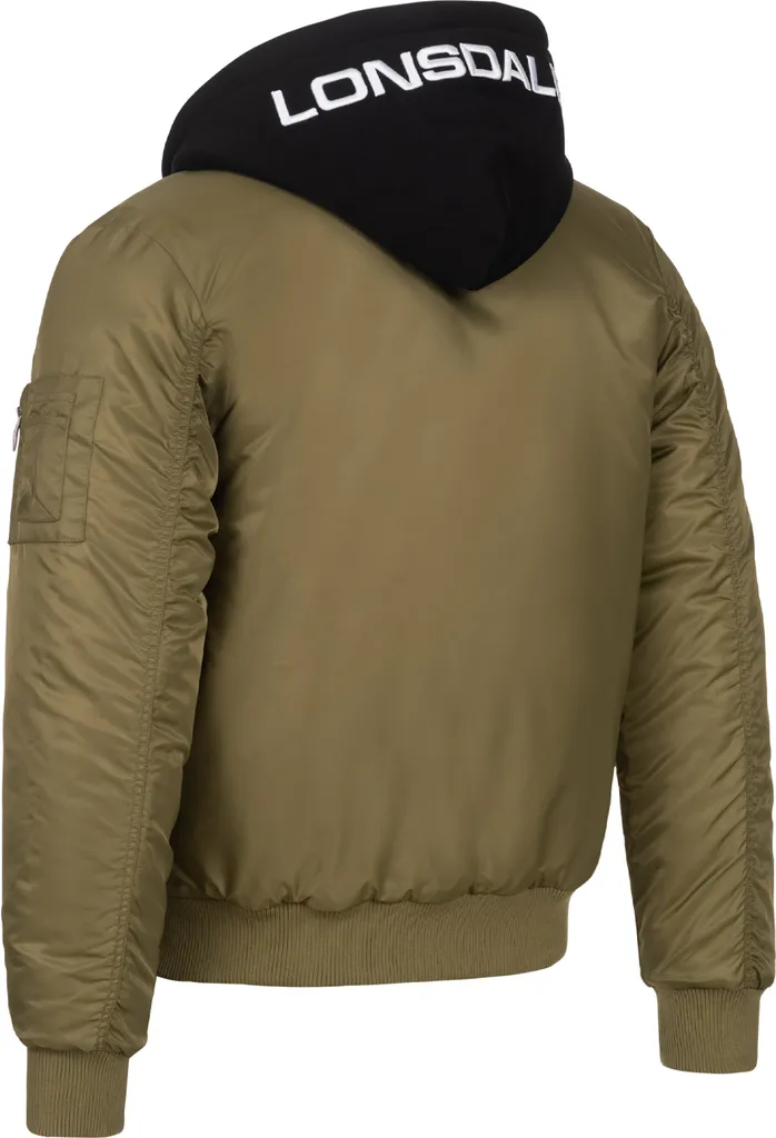 Herren Jacke Mit Kapuze Normale Passform BALLINDEAN Olive/Black L Lonsdale 4 Herren Jacke Mit Kapuze Normale Passform BALLINDEAN Olive/Black L Lonsdale – Bild 2