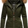 Marikoo Damen Winter Jacke Parka Winterjacke Kunstfell Gefüttert Kapuze Sanakoo Olive Gr: 38 - M -DIDRIKSONS Verkäufe e73a37d123a00042fd3cef3439a30f65