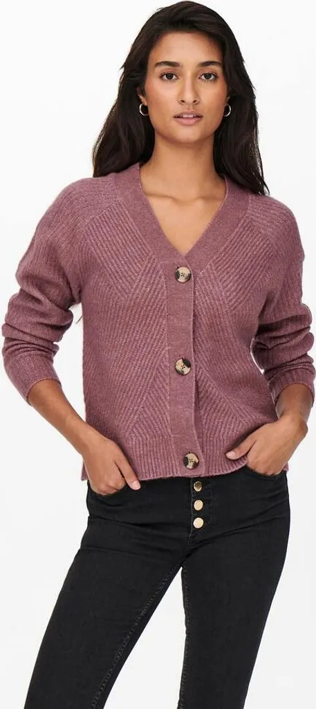 Only Damen Strickjacke OnlCarol Struktur Cardigan Pullover Herbst Winter, Farbe:Rosa, Größe:XL 5 Only Damen Strickjacke OnlCarol Struktur Cardigan Pullover Herbst Winter, Farbe:Rosa, Größe:XL – Bild 3