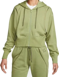 NIKE W Nsw Air Flc Hd Fz Sweatjacke Damen Grün L