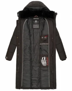 Marikoo Damen Winterjacke Parka Stepp Mantel Kunstfell Gefüttert Kapuze RELIZIAA Schwarz Gr. 44 - XXL -DIDRIKSONS Verkäufe ef81f9b956619332e364c59936c53ac0