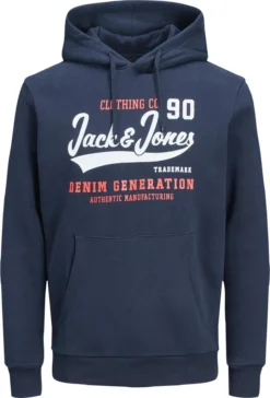 Jack & Jones JACK&JONES ESSENTIALS JJELOGO SWEAT HOOD 2 COL 22/23 NOOS Navy Blazer XL