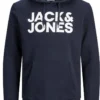 JACK & JONES KAPUZENPULLOVER JJECORP SWEAT HOOD, Farbe:Navy Blazer Reg Large Print / Blau, Größe:M -DIDRIKSONS Verkäufe fc48d5658854b8a30a090cd45d6bd4ac