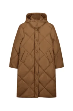 RINO & PELLE Rino&Pelle Vico.7502210 Long Hooded Padded Coat : 36 : Almond