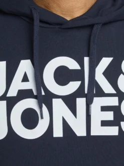 JACK & JONES KAPUZENPULLOVER JJECORP SWEAT HOOD, Farbe:Navy Blazer Reg Large Print / Blau, Größe:M -DIDRIKSONS Verkäufe ff1ccb0e27a127f3e5c7d0ad1ca795dd
